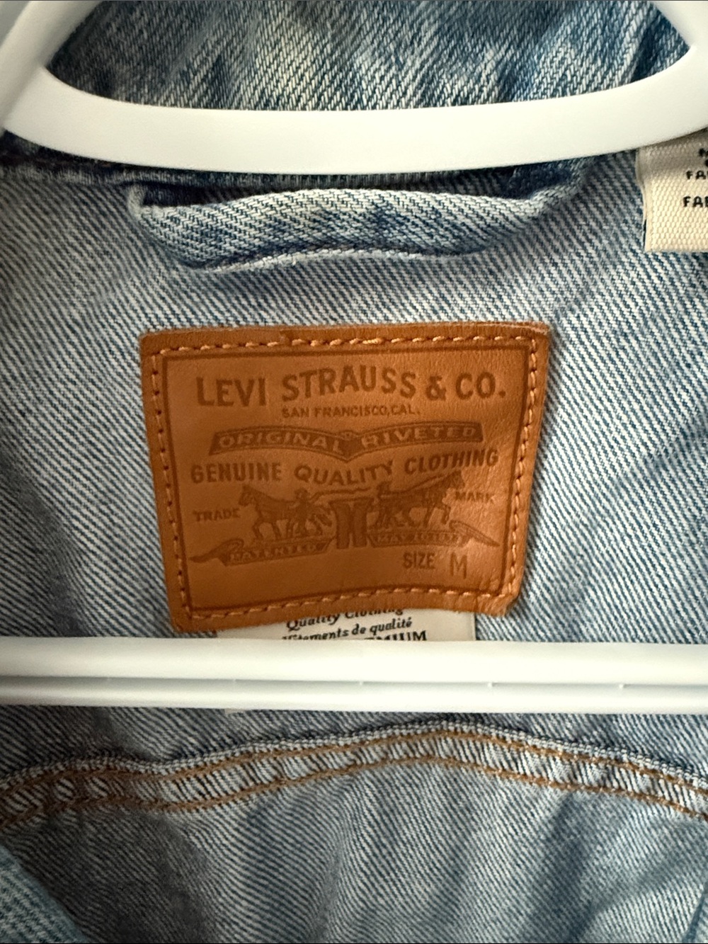 Levi's Light Wash Denim Jacket in Pale Blue - Picture 2 of 5